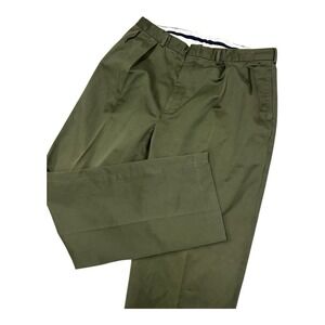 Polo Ralph Lauren Chino Pants Mens 40X33 (Fits 38X33) Green Cotton (FLAW)